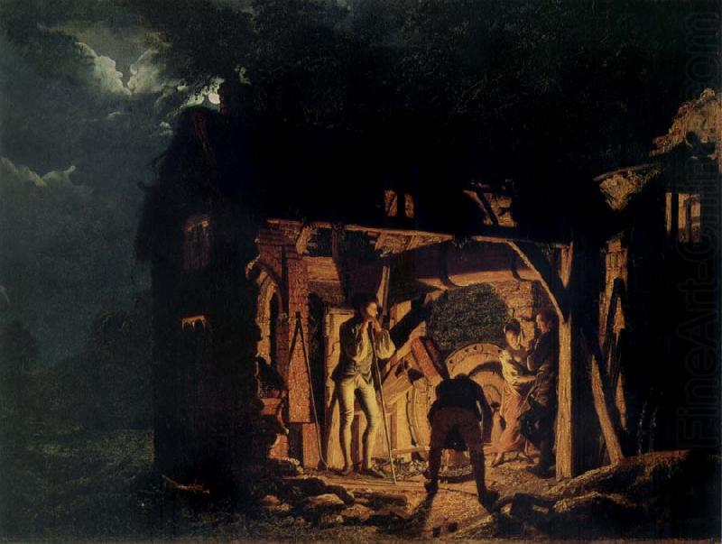 Joseph wright of derby The Blacksmith-s shop china oil painting image